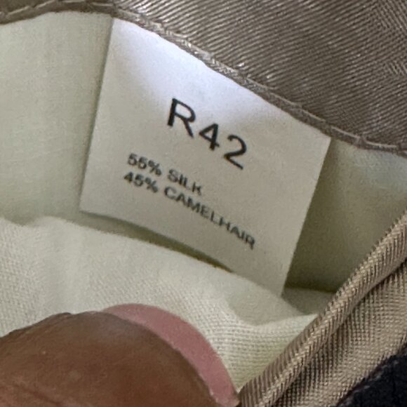 Jos A Bank Silk Camel Hair Blend Blazer Sport Coat Jacket Men 42R Beige Office - Picture 5 of 16